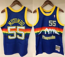 Dikembe Mutombo Denver Nuggets Mitchell & Ness 1991-92 Authentic Jersey Rainbow