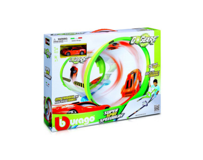 burago Rennbahn Looping Super Spin Speedway Rennstrecke mit Auto 165x62x37c