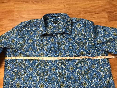 Lands End Popover Shirt Womens 22W Blue Printed No Iron Supima 100% Cotton - Picture 9 of 12