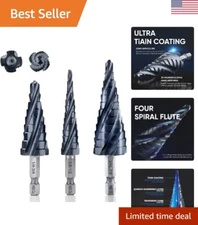 Durable Cobalt Step Bits Set - Fast Cutting for Stainless Steel, Aluminum