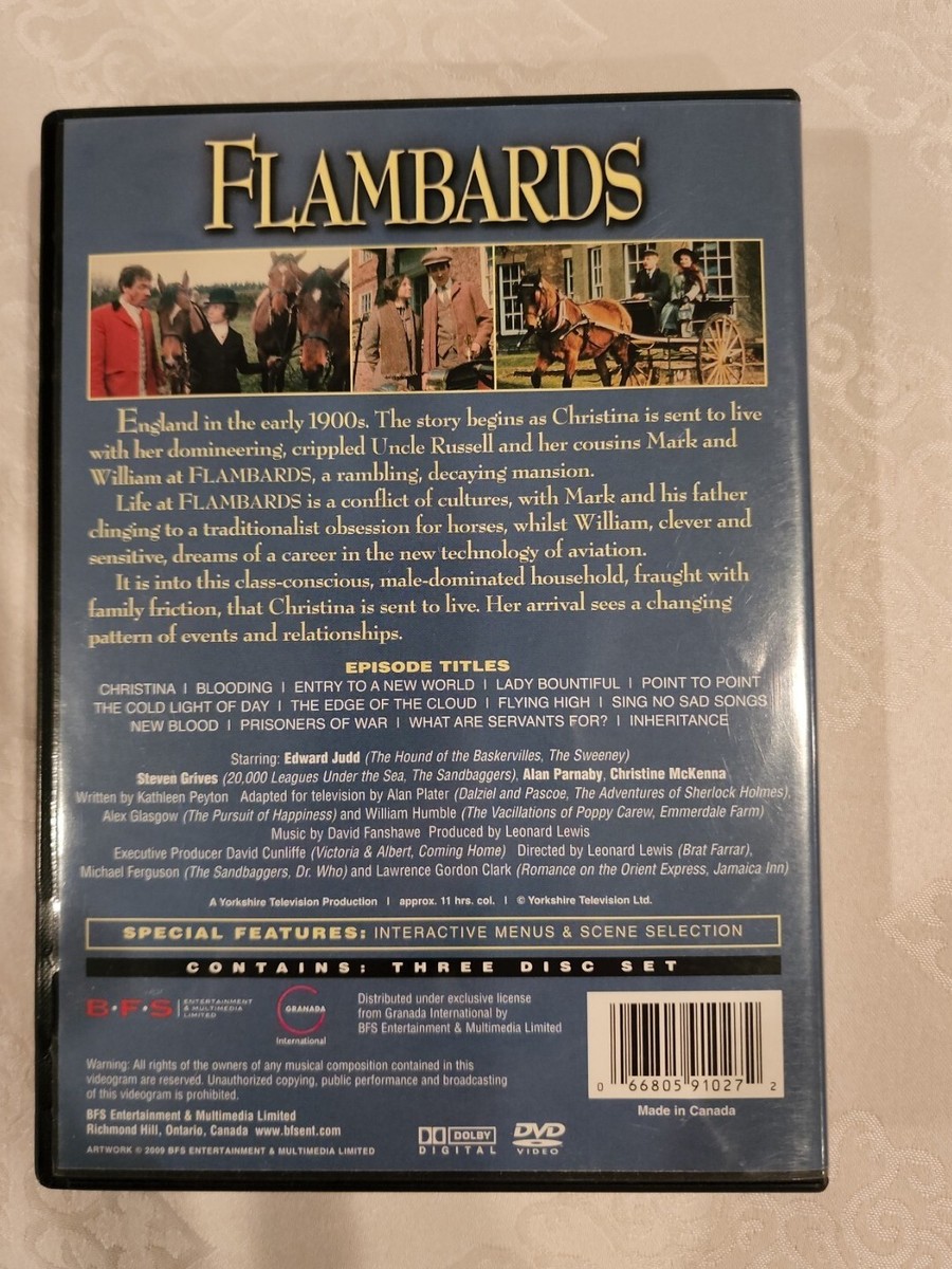 Flambards (DVD, 2001, 3-Disc Set) Edward Judd, Christine McKenna