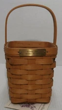 Longaberger Dresden Tour October 31, 1995 Medium Peg Basket Signed by Family -up