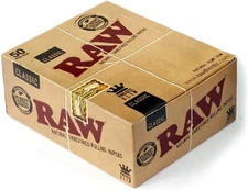 Raw Classic King Size Slim Rolling Paper (Box of 50) 100% Authentic!
