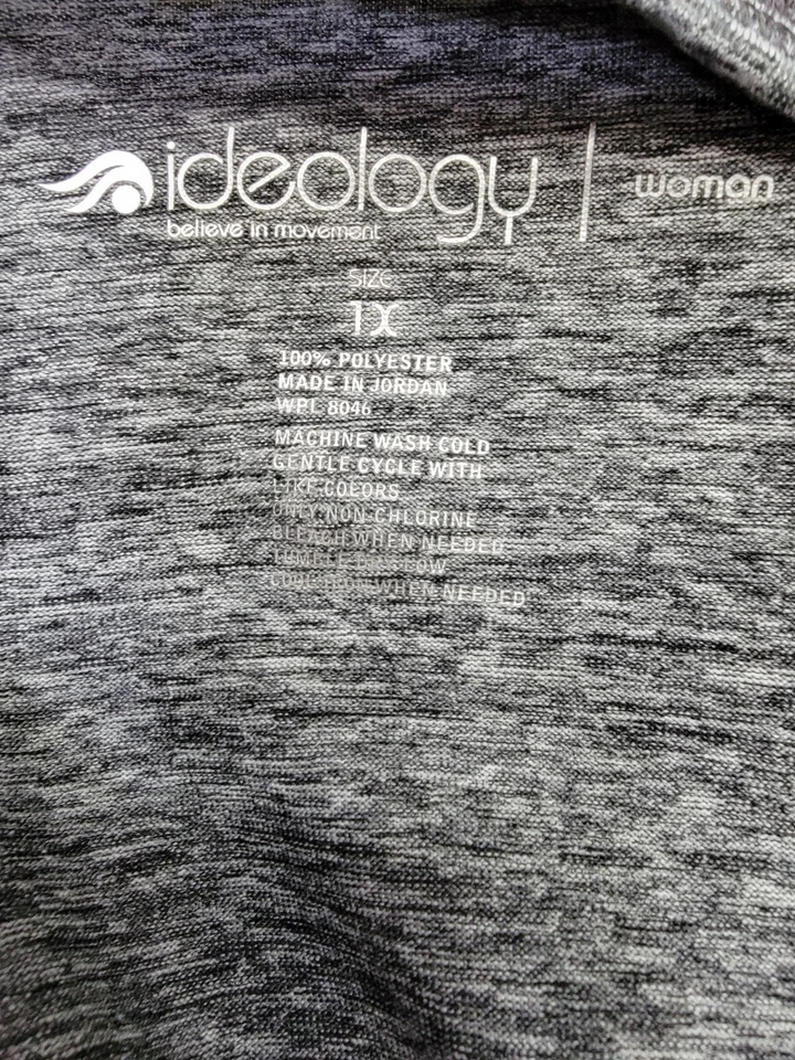 Ideology Womens Shirt Top Blouse Size 1X Black White - Image 2 of 4