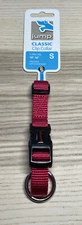 Jump Fashion Clip Dog Collar 10"-16" Small Adjustable Neck Collar Red NWT