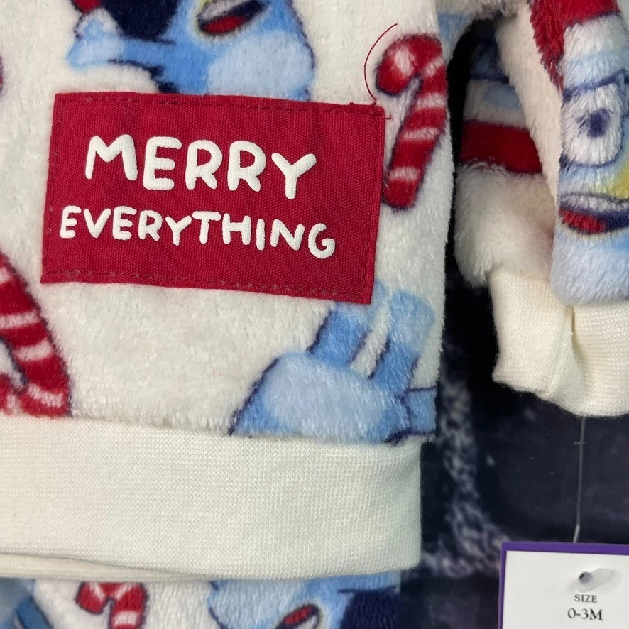 Bluey 0-3 месяцев 2-шт синий толстовка брюки комплект пушистый конфеты трости Санта шляпа - Изображение 4 из 4