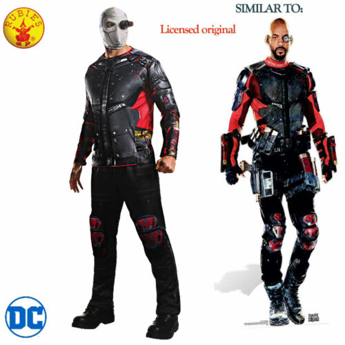 Suicide Squad Deadshot Adult Anti-hero Costume DC Top Pant Mask Assassin Villain - Afbeelding 1 van 6
