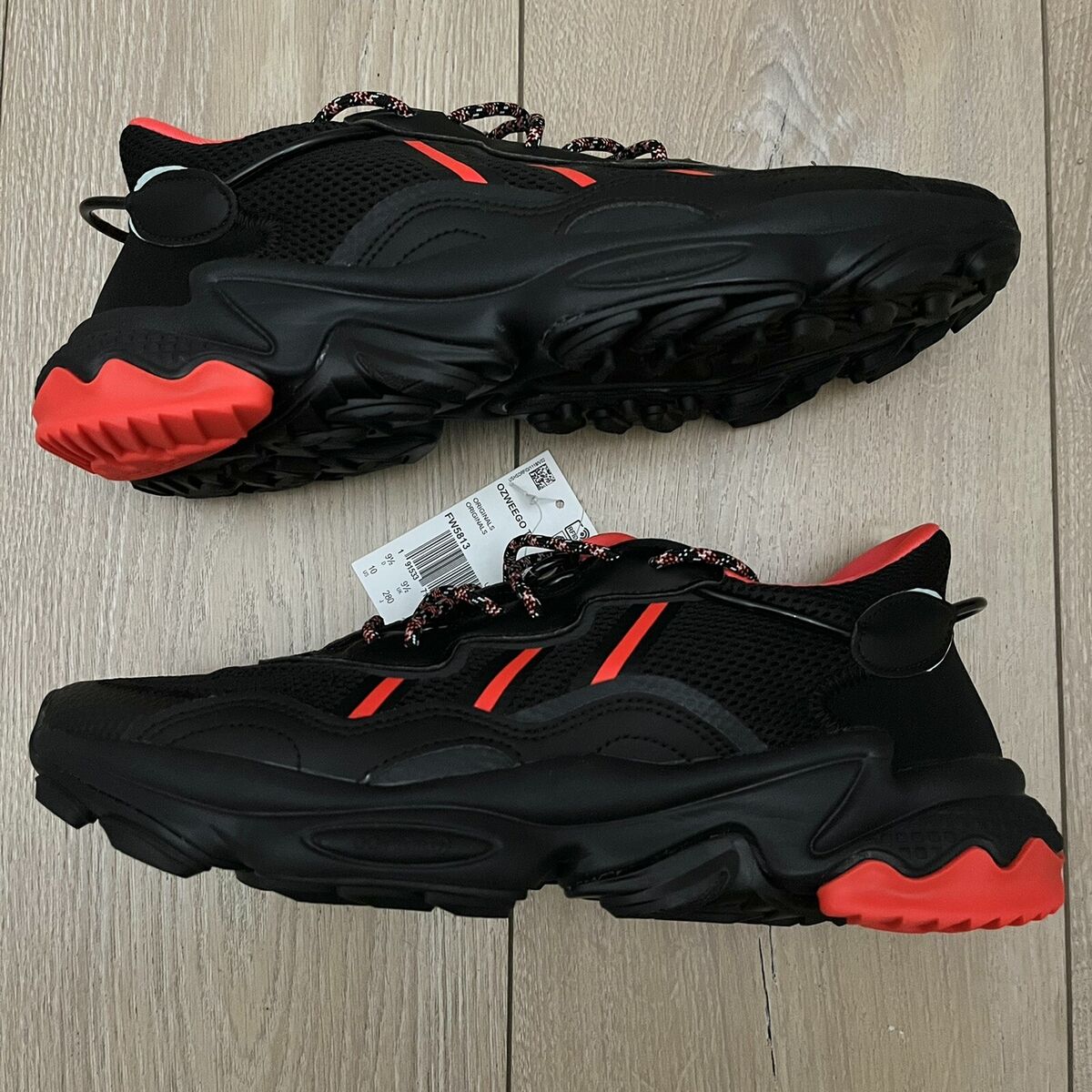 adidas Originals Ozweego TR Black Red Men's Casual Shoes adidas Originals Ozweego TR Black Red Men's Casual Shoes