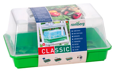 Romberg Gewächshaus M 38 x 24 x 19 cm mit Belüftung | Zimmergewächshaus
