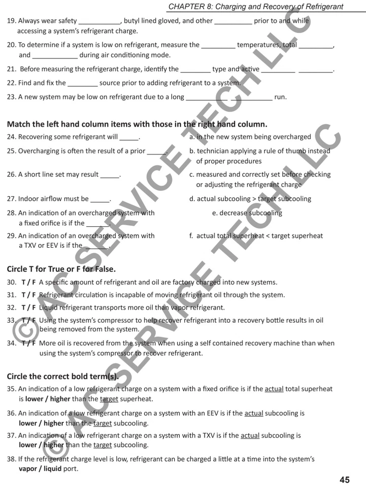 Refrigerant Charging & Service Procedures for AC WORKBOOK - 2nd Ed. Foto 3 de 3