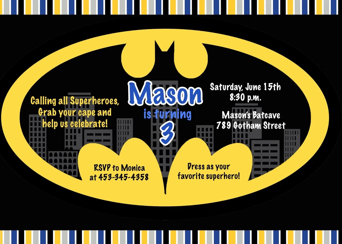 Batman Birthday Card Printable