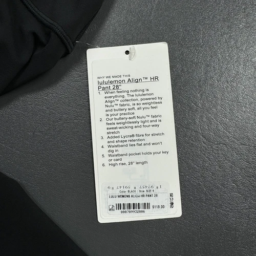 100% Authentic Lululemon Bulls Align HR Yoga Pants Legging 28" Womens Size 8 image 5