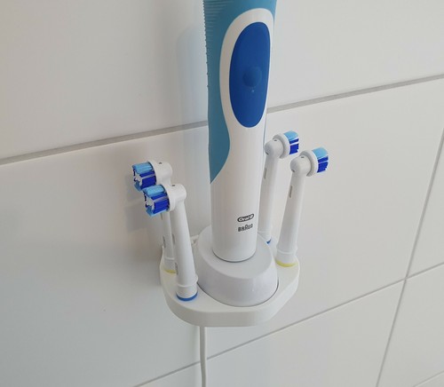 Wandhalter Zahnbürstenhalterung für Oral-B Genius, PRO, Vitality mit 4-Aufnahmen - Bild 2 von 10