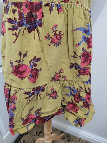 Free People Harper Mini Smock Dress Golden Green Size M - Picture 4 of 6