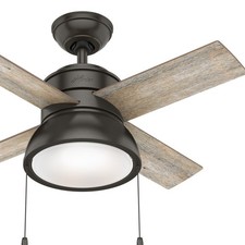 Hunter Fan 36 inch Noble Bronze Indoor Ceiling Fan with LED Light and Pull Chain