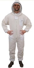 Three Layer Beekeeping Ventilated Suit with Round fencing-style veil Gloves