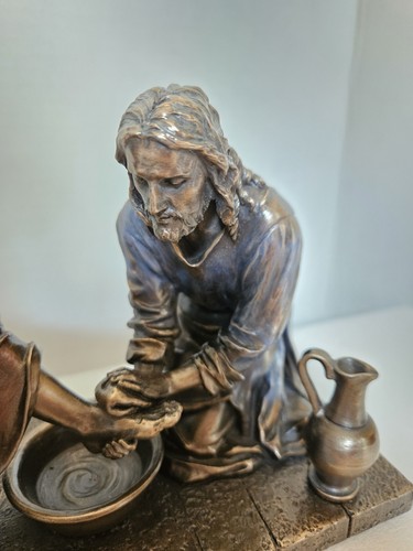 JESUS ​​WASHING THE FEET OF THE DISCIPLES OF VERONESE Statue Cast Bronze Figure - Picture 5 of 19