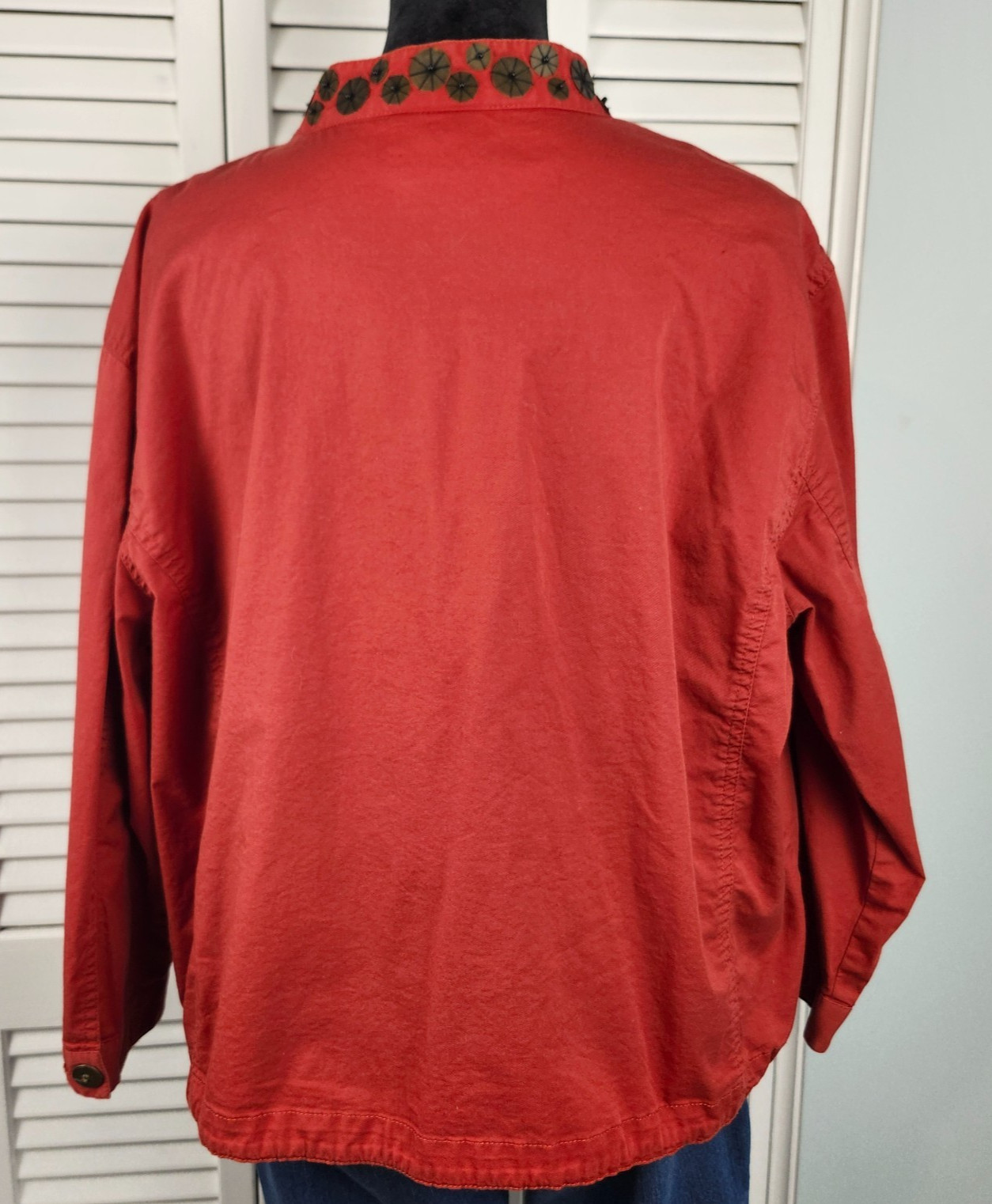 Ruby Rd Utility Jacket 16 Burnt Orange copper emb… - image 7