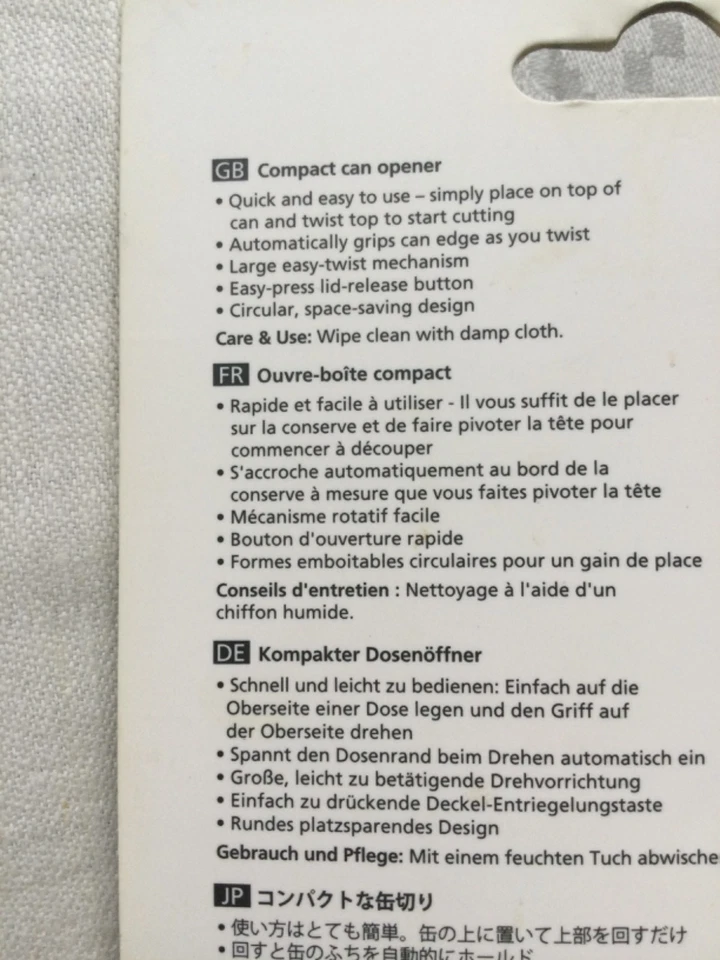 Abridor de latas compacto Joseph Joseph Can-Do genuino nuevo Foto 3 de 4