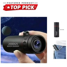 2000X25 HD Monocular Telescope Compact Portable for Travel Hiking Birding