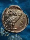 3.6 Ozt Silver Athenian Owl hand poured silver Fine 0.999