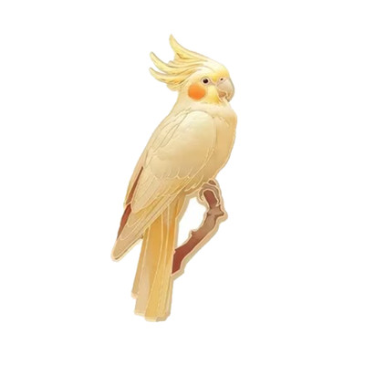 Gelber Papagei Anstecker Pin Emaille Anstecknadel Parrot Vogel Badge Bird Revers