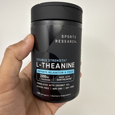 Sports Research L-Theanine Suntheanine 200 mg 150 Softgels EXP 08/2028 NEW