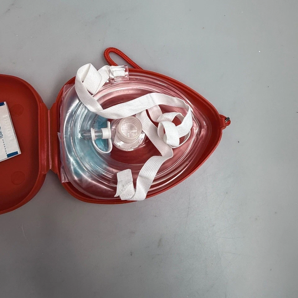 WorldPoint Res-Cue маска WP-102 CPR карман маска жесткий чехол красный прозрачный клапан новый - - Изображение 4 из 4