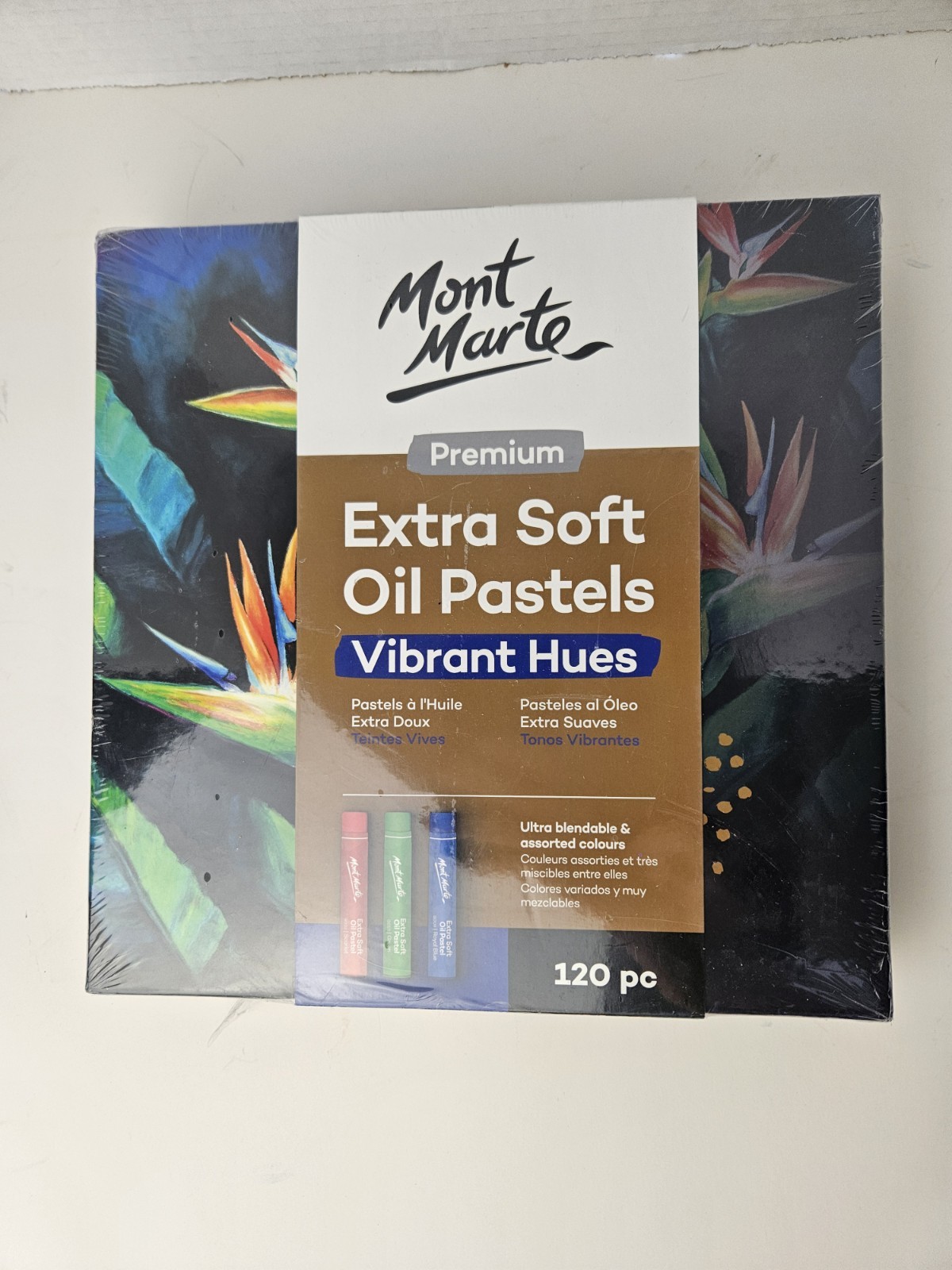 Mont Marte Extra Soft Oil Pastels Vibrant Hues Premium 120pc
