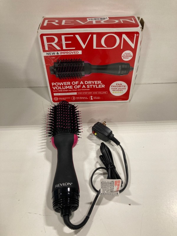 Revlon Brush Dryer Hot Air Brush Hair Dryer Styler Electric Black/pink