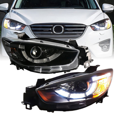 Xenon Scheinwerfer Set für Mazda CX-5 2011 2015 Schwarz LED Tagfahrlicht & AFS