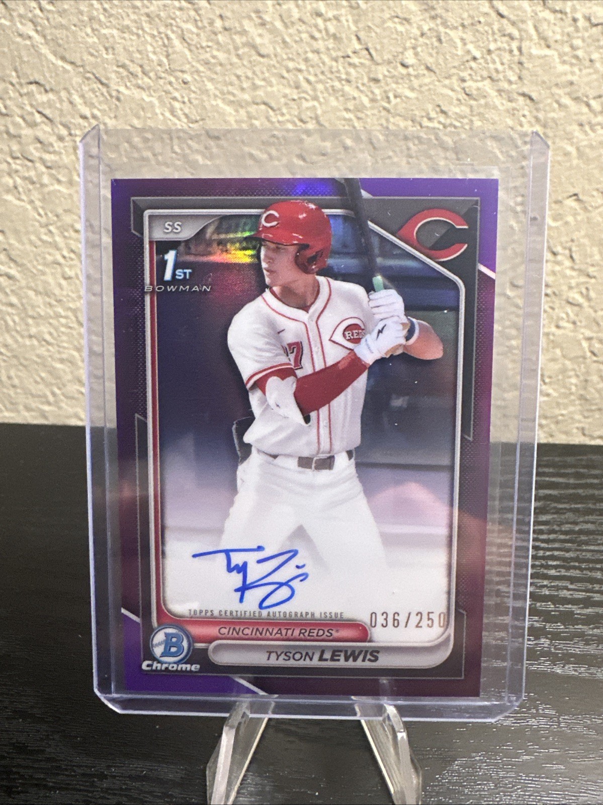 2024 1st Bowman Chrome Tyson Lewis Purple Refractor Auto /250