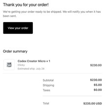 [PRESALE] OpenAI Codex Micro Work Louder kbd-1.0-codex-micro CLICKY