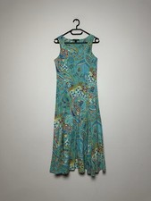 Abito donna Lauren Ralph Lauren senza maniche paisley taglia XS turchese 