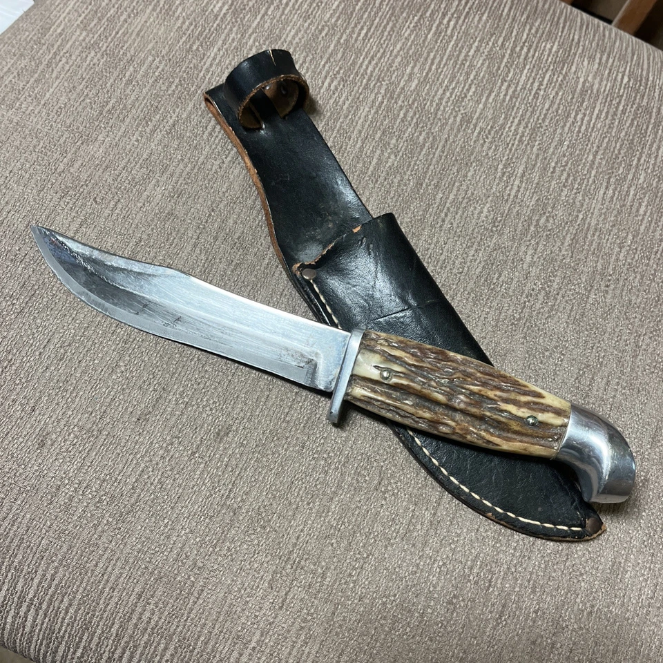 Vintage Kinfolks 568 TC Flame Edge, Excellent, Stag Orig. Sheath - Image 2 of 4