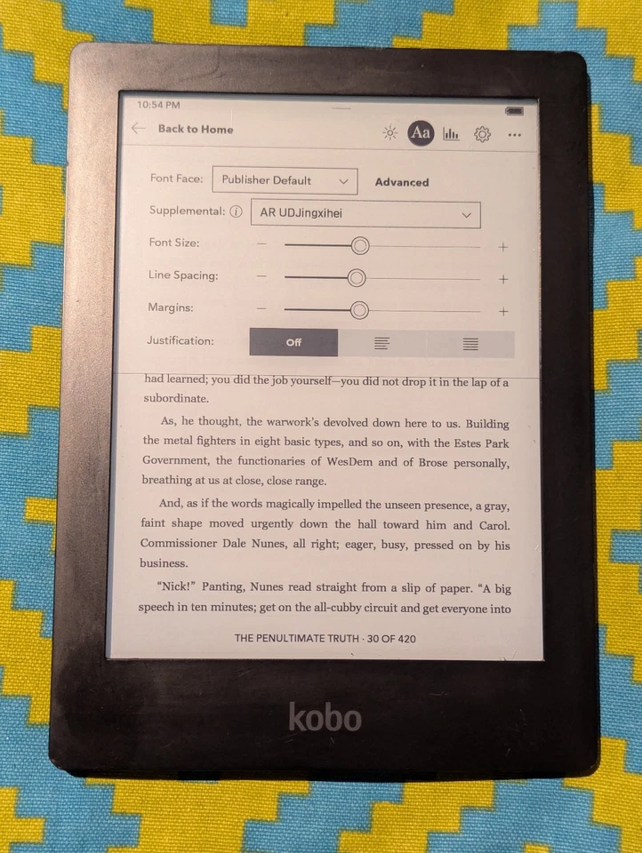 Kobo Aura HD eReader Black 4GB Wi-Fi eBook Reader, model N204B - Image 3 of 4