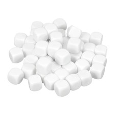 20Pcs Acrylic Blank Dice 10mm/0.39" Rounded Corner Six Sided Blank White Dice
