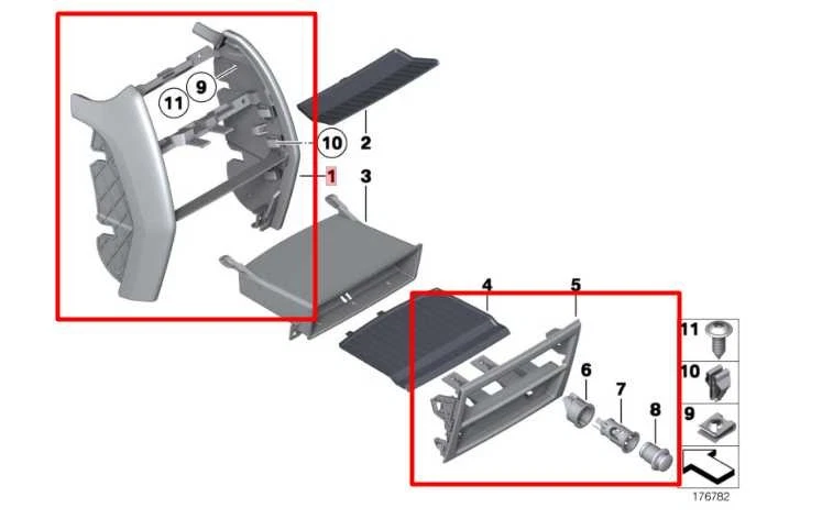 BMW 750i 2010-2015 4,4 L consola trasera calefacción aire acondicionado control de clima con ventilación de aire Foto 2 de 4