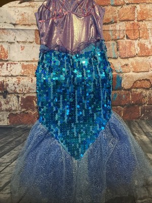 black and blue two piece prom dress Get Enchanted: Little Mermaid Ariel Blue Dress Cosplay Costume – Cosplay  Plan main image 1