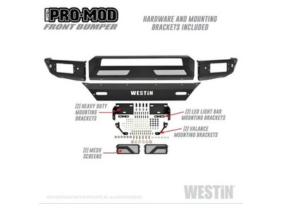 Westin 2016-2019 Chevrolet Silverado GMC Sierra 1500 Promod Front Bumper