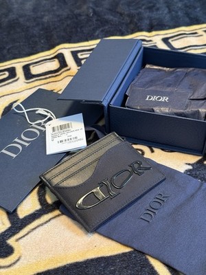 Dior Black Limited Edition Lewis Hamilton Saddle Card Holder 