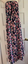 Lilly Pulitzer Strapless Maxi Dress Medium Colorful Floral Print Resort Wear