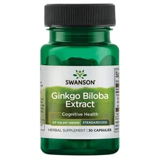 Swanson Ginkgo Biloba Extract 60 mg 30 Capsules