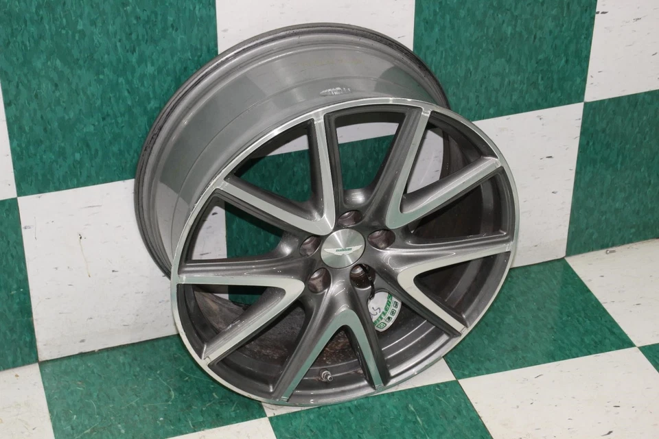 11-17 Aston Martin Vantage *SCUFFS* Grey Machine Face 19" Wheel Rim Five V Spoke - Image 2 of 4