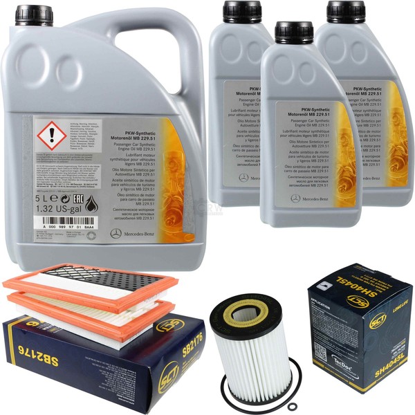 Inspektionspaket 8L MB 5W-30 229.51 FüR Mercedes W164 ML 320 S211 E 280 T X204-image