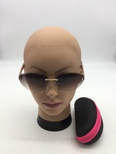 Gucci Rimless Gold Frame Trendy Sunglasses 62-15-135 Grey Lens