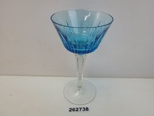 Weinkelch Kelch Wein-Glas Glas antik Deko blaue Kuppa Küche H:16cm #262738
