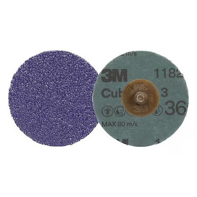 3M Cubitron 7100332346 Quick-Change Disc, Ceramic, 3 In Dia., Pk50