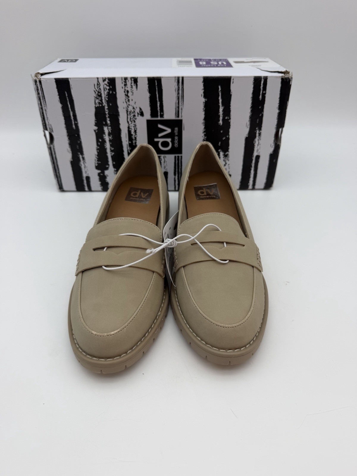 Dolce Vita Crisp Slip-On Lug Woman's Loafers Dune Beige Penny Loafer Sz9