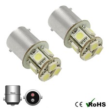 2 x 12v Cool White BA15D 8 SMD LED Taxi Roof Sign Light Bulbs 209